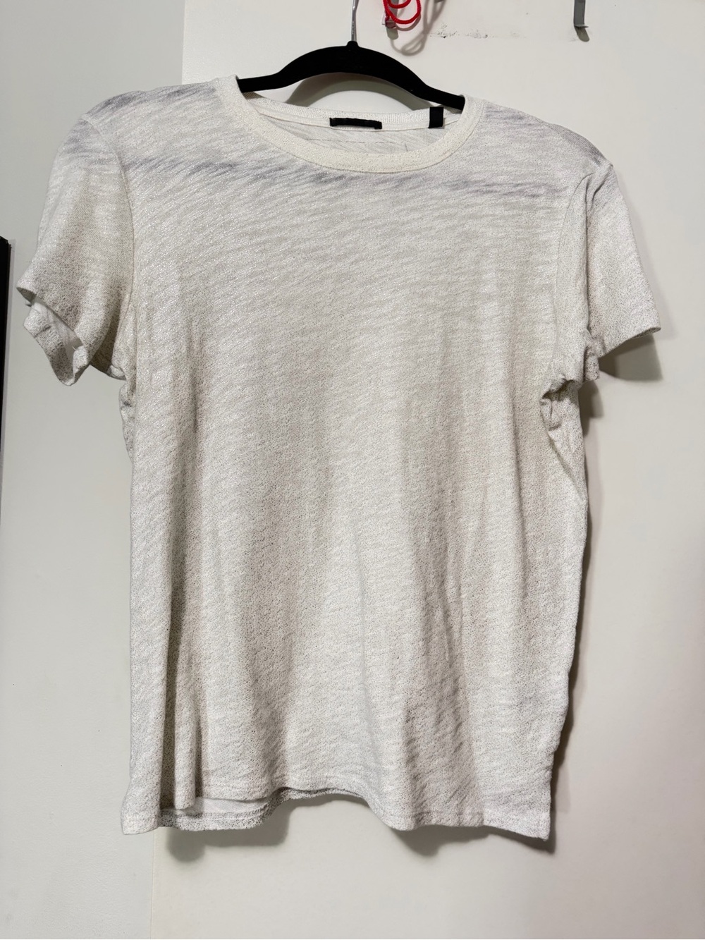 ATM Anthony Thomas Melillo Women's Short Sleeve Crewneck Tee in Light Cream